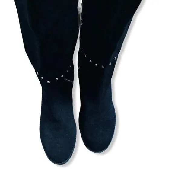 Design Lab Suede Studded Boots - Picture 3 of 10